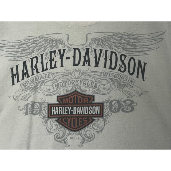 Harley-Davidson H-D HD Long Sleeve T-Shirt "Surf City” Huntington Beach CA 2011 - Picture 4 of 9